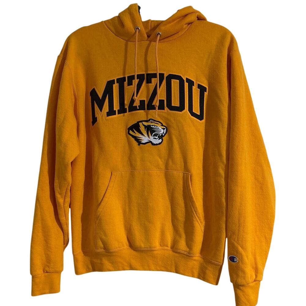 Mizzou Missouri Tigers Champion Unisex Hoodie, Yellow, Size Small